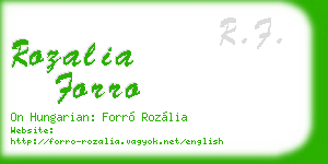 rozalia forro business card